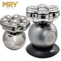 MRY Carga Usb Impermeable Hombres Afeitadoras eléctricas calvas 8D Cabeza recargable Afeitadora de pelo Maquinilla de afeitar para hombres