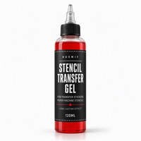 Gel de transfert pour pochoirs de tatouage Marque Privée 120ml – Formule douce et sûre à la Vitamine E – Solution longue durée pour le transfert d'art corporel