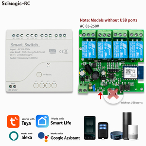 Tuya 4CH Wifi Smart Remote <strong>Control</strong> Switch <strong>Motor</strong> Light Home <strong>Automation</strong> Module 85-250V Alexa Circuit Breaker - Product Image 5