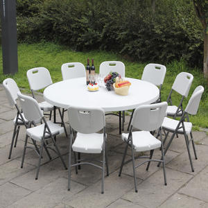 <span class=keywords><strong>Table</strong></span> ronde pliable en plastique HDPE Dia180cm <span class=keywords><strong>Table</strong></span> <span class=keywords><strong>de</strong></span> <span class=keywords><strong>jardin</strong></span> <span class=keywords><strong>de</strong></span> loisirs Vente chaude 2019 Mariage en plein air <span class=keywords><strong>Table</strong></span> ronde pour <span class=keywords><strong>10</strong></span> <span class=keywords><strong>personnes</strong></span> - Product Image 1