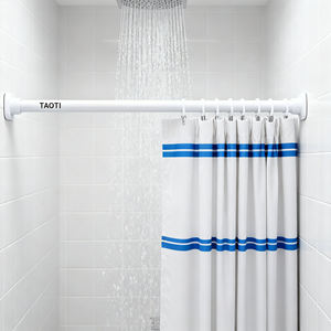 <span class=keywords><strong>Tringle</strong></span> à rideau de douche escamotable en PC à longueur réglable <span class=keywords><strong>sans</strong></span> perceuse Livraison rapide Poteau télescopique <span class=keywords><strong>pour</strong></span> <span class=keywords><strong>baie</strong></span> <span class=keywords><strong>vitrée</strong></span> Salle de bain Cuisine Utilisation - Product Image 5