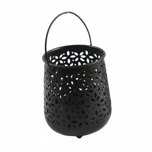 Portavelas colgante votivo con estilo completamente negro, Navidad FAROL DE para el hogar, diseño festivo y decorativo - Product Image 1