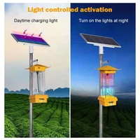 Lampe insecticide solaire à LED Lampe anti-moustiques et piège pour l'extérieur Étanche IP65 Garantie 5 ans