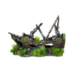 Hotverkopende simulatie oorlogsschip <span class=keywords><strong>aquarium</strong></span> visbak landschapsdecoratie schuilplaats ornamenten grensoverschrijdende hars schipwrak kleine doos - Product Image 4