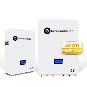 Greensun 태양 에너지 LiFePO4 7kw 힘 벽 리튬 이온 저장 건전지 태양 에너지 체계를 위한 힘 벽 48V 51.2V 150Ah