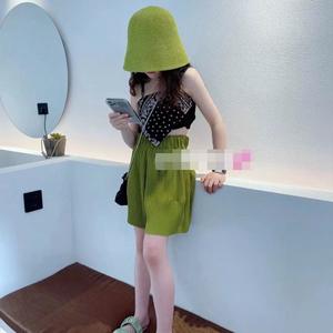 Nouveau haut court sans manches imprimé floral noir et blanc pour filles 2021, tailles 4-9 ans - Product Image 2