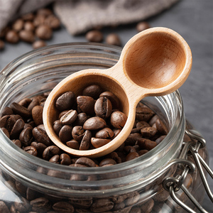 <span class=keywords><strong>Cuchara</strong></span> medidora de granos de café de doble cabezal de madera maciza <span class=keywords><strong>gramos</strong></span> varias cucharas de café leche en polvo - Product Image 3