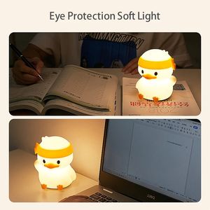 Luz Nocturna RGB para niños, luces de regalo de cumpleaños y Navidad, decoración recargable, lámpara de noche de dormitorio para niños, pato de la <span class=keywords><strong>buena</strong></span> <span class=keywords><strong>suerte</strong></span> - Product Image 5
