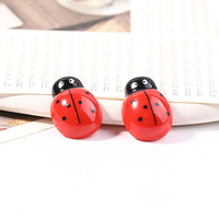 100 miniatures de coccinelles et abeilles en résine à dos plat, breloques et cabochons pour slime, décoration intérieure, bricolage et animaux de mini-jardin féerique