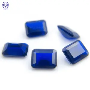 Synthetic Sapphire Nano Gemstone Big Size OCT Shape Lab Diamond Emerald Cut Emerald Precious Stone Price