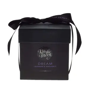 Kağıt ambalaj lüks mum kutusu Logo baskılı kozmetik kapları kapak ve taban kağit kutu hediye paketleme için özelleştirilmiş boyutu kabul sipariş