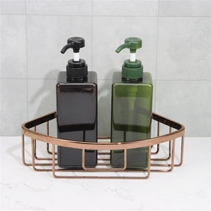 Étagère d'angle de salle de bain triangulaire en alliage de zinc, sans perçage, à poser sur comptoir, pour lavabo - Product Image 5