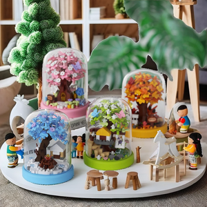 Bloques de Construcción Educativos DIY de Micropartículas, Casa del Árbol de las Cuatro Estaciones, Modelo de Juguete de Ensamblaje con <span class=keywords><strong>Vista</strong></span> a la Calle, Plástico ABS para Unisex - Product Image 3