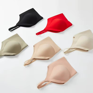Moda cómodo sin costuras Jelly Plus Size Tube Bra Pink Big Breast Enorme Boob Wireless Top Bra para mujeres - Product Image 5