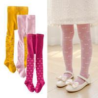 Collants pour filles d'automne, leggings de princesse, 2 à 8 ans, collants en coton, chaussettes à nœud métallique, collants pour filles