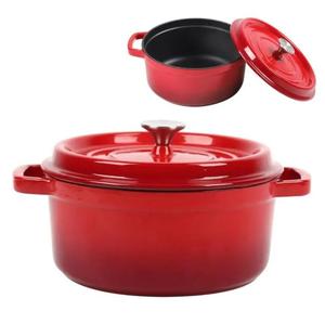 Bonne vente 300ML émail <span class=keywords><strong>fonte</strong></span> cuisson Mini Pot coloré petit pot à soupe casserole avec poignées - Product Image 5