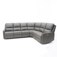 Sofá Moderno para Sala de Estar Geeksofa, Sofá Seccional Esquinero Reclinable de 5 Plazas, Sofás Funcionales Eléctricos con Tipo C para el Hogar