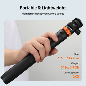 Trépied portable réglable Vrig Tp-32 de 65 pouces avec vis de 1/4 de pouce et installation téléphonique, tête sphérique à 360 degrés en aluminium - Product Image 5