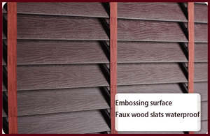 Persianas Enrollables <span class=keywords><strong>de</strong></span> PVC Impermeables para Ventanas, Color Marrón 34.5, Imitación Madera, con Cuerda, sin Cable - Product Image 5