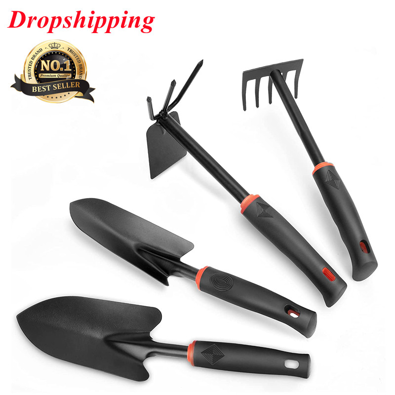 5 Piece Premium Gardening Hand Kit Includes Garden Shovel Hand Trowel Rake Garden Tools Set