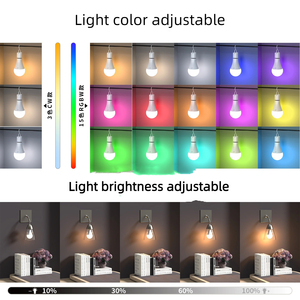 USB có thể sạc lại <span class=keywords><strong>E26</strong></span> điều khiển từ xa hẹn giờ đèn đầy màu sắc cạnh giường ngủ bảng Tường Đèn khẩn cấp nguồn ánh sáng PC vật liệu DC điện - Product Image 2