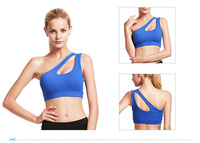 Nouveau soutien-gorge de sport asymétrique 15 couleurs sexy, respirant, à séchage rapide, anti-choc, pour le yoga et l'entraînement, durable et écoresponsable
