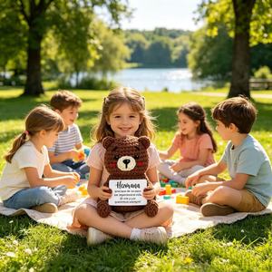 Oso de Peluche Hecho a Mano, Muñeco de Peluche <span class=keywords><strong>Hermana</strong></span> Blessing, Regalo Personalizable, Ideal como Regalo de <span class=keywords><strong>Cumpleaños</strong></span> para una <span class=keywords><strong>Hermana</strong></span> - Product Image 2