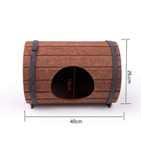 Nova Cama para Gato em Feltro, Casa Portátil para Animais de Estimação, Cama Semi-fechada e Dobrável, Respirável para Gato e Cachorro
