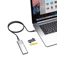 Kabel Data Pengisian Cepat 10Gbps Berkecepatan Tinggi dengan Anyaman Braided Type-C ke USB3.2 Gen2 untuk SSD/HDD