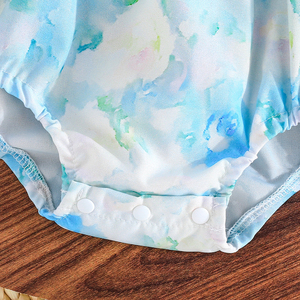 Body de Manga Corta con Estampado de Flores de Dibujos Animados para Bebés Recién Nacidas de 3 a 12 Meses, Tejido, Suministrado por ODM - Product Image 4