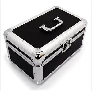 Boîte de rangement pour 120 disques vinyles de 7 pouces, noire - Product Image 1