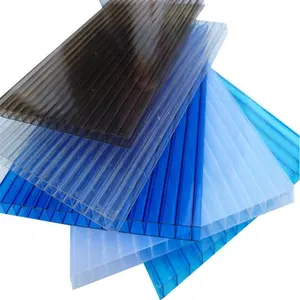Lembaran polikarbonat atap rumah kaca polikarbonat Bening, Anti-UV 4mm 6mm 8mm 10mm 100%