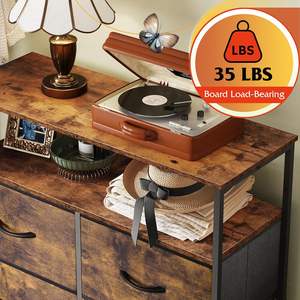 سعر الجملة قوي ضيق متعدد الأغراض حديث معدني وخشب درج مضمد مع سطح عمل كبير لغرفة المعيشة وغرفة النوم - Product Image 4