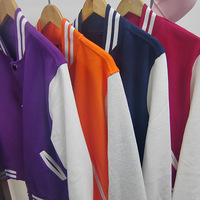 Maillots de baseball de style universitaire personnalisés pour vestes de sport à col montant décontractées unisexes Logo personnalisable pour grande taille