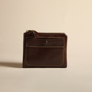 Zenos Vintage High Quality Genuine Leather Coin <b>Purse</b> New Cowhide Credit Card Holder Multi-Functional Short Zipper Wallet - Product Image 3