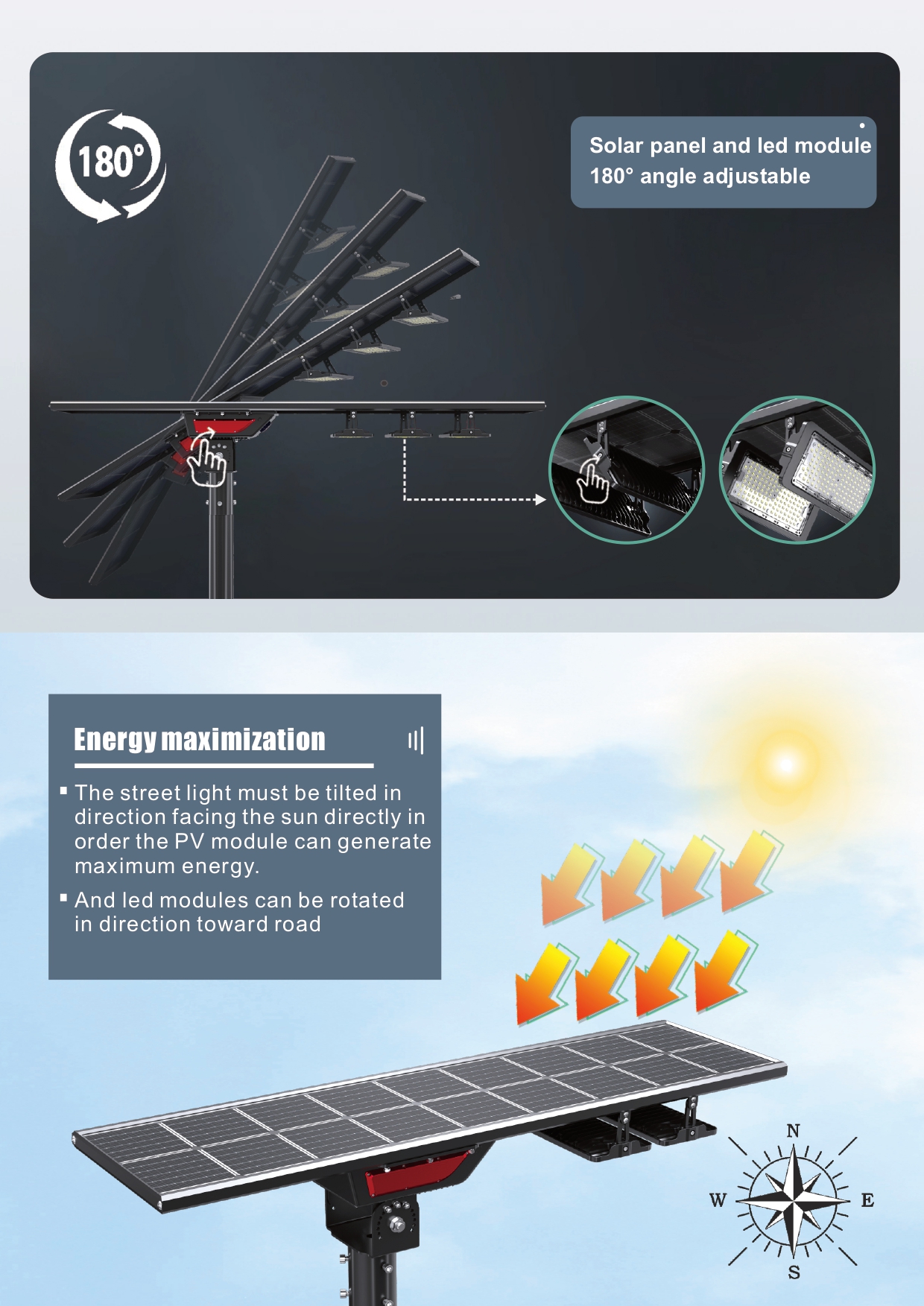 High Quality Solar Light Waterproof 30w 40w 60w 90w 100w 120w Outdoor Aluminum Road Solar LED Street Lights