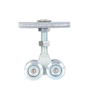 실버 슬라이딩 트랙 롤러 걸이 헛간 도어 레일 트롤리 휠 - Product Image 2