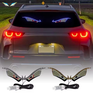 Bande Lumineuse LED Décorative Œil de Diable pour Vitre Arrière de Voiture, Panneau d'<span class=keywords><strong>Expression</strong></span> USB pour Pare-Brise et Lunette Arrière - Product Image 1