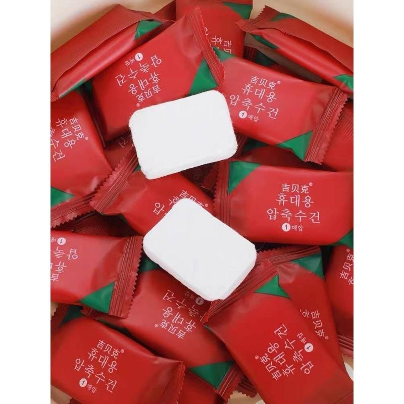 ผ้าขนหนูอัดเม็ด 1 ผืน