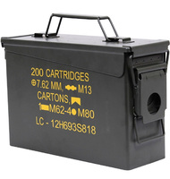 Boite Militaire De Munitions US M2A1 Cal.50 mm / Caisse a Munitions Métallique