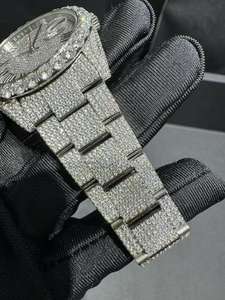 Orologio Meccanico Automatico con Moissanite VVS Incastonata, Quadrante Completamente Diamantato, Cristallo Zaffiro, Orologio di Lusso con Stile Hip-Hop Ice Out - Product Image 4