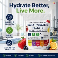 Bubuk Elektrolit Herbal Ekstrak Alami, Laris Manis, Tanpa Gula, Tanpa Kalori, Meningkatkan Kekuatan Fisik, Mendukung Imunitas