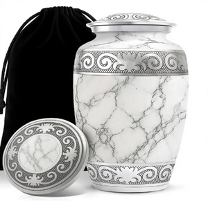 Urna Funeraria Premium para Hombre Adulto - Grande, Capacidad para 200 Cu de Cenizas Humanas, Color Blanco Hueso, Recuerdo Conmemorativo para su Legado - Product Image 1