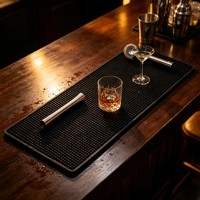 Tapis de bar en PVC souple personnalisable pour bars à bière et à boissons, avec logo unique, durable et résistant