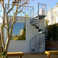 Escalier en spirale en acier galvanisé pour extérieur, jardin, escalier circulaire, structure anti-corrosion