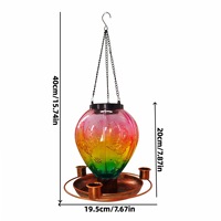 Lanterne solaire LED d'extérieur en forme de petit montgolfière, décoration de jardin, ambiance de Noël contrastante