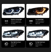 Bloc optique LED pour BMW Série 5 F10 F11 2010-2017, style OSS, double couleur, projecteur laser Golden Eye