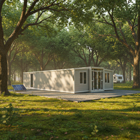 Maison conteneur préfabriquée extensible en acier, villa moderne d'extérieur, hôtel, bureau, bâtiment, supermarché, entrepôt, résistant aux ouragans