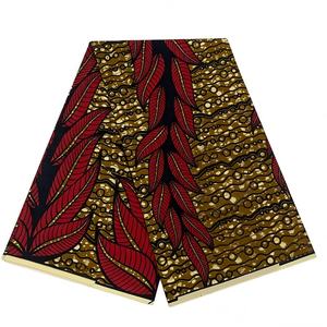Nouveaux modèles de tissu africain imprimé en coton ciré 100% personnalisé pour vêtements africains, 6 yards - Product Image 1