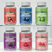 6 types de gommes multivitaminées à saveur de fruits riches en protéines, améliorent l'immunité, complément alimentaire pour adultes, fibres végétales